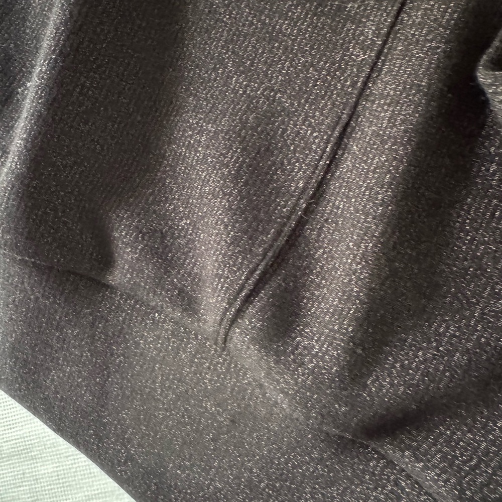 Quiet Luxury Spanx AirEssentials Black Half Zip Shimmer Sweatshirt Black Large - Picture 10 of 16